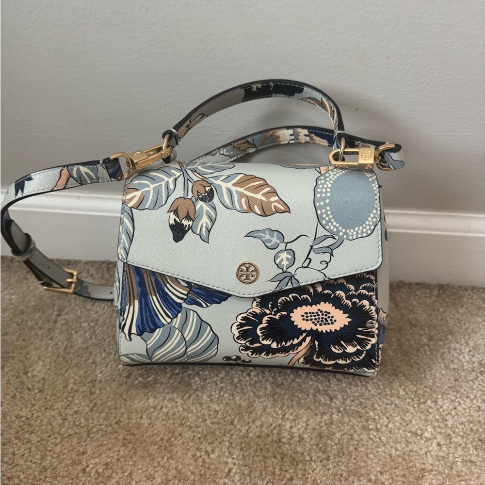Tory Burch Blue Happy floral cross body